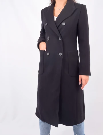 Palton Zara, negru, M