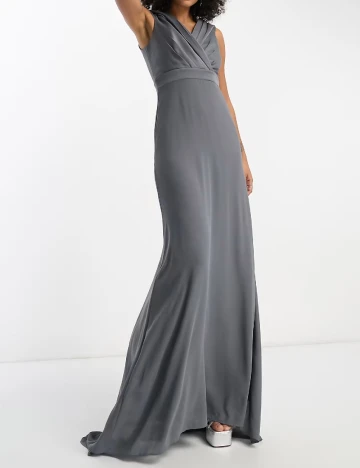 Rochie lunga TFNC London, gri inchis