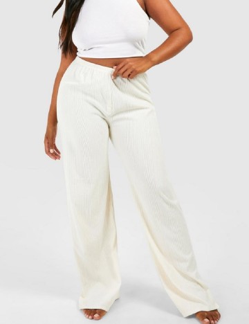 
						Pantaloni Boohoo Plus Size, ecru