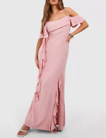
						Rochie lunga Boohoo, roz