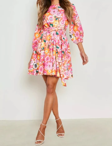 Rochie scurta Boohoo, floral print Floral print