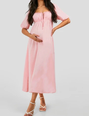 Rochie medie Boohoo maternity, roz