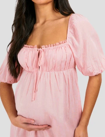 Rochie medie Boohoo maternity, roz