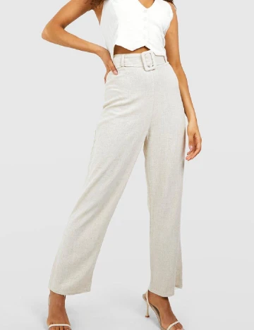Pantaloni Boohoo, crem Crem