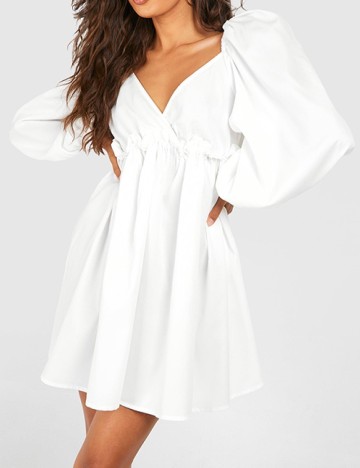 Rochie scurta Boohoo, alb