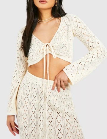 
						Top Boohoo, ecru