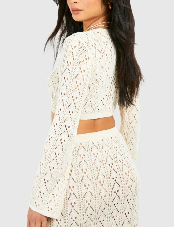 Top Boohoo, ecru