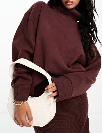 
						Pulover Oversize ASOS, maro