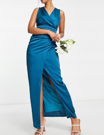 
						Rochie lunga Liquorish, albastru