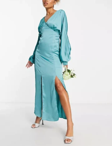Rochie lunga Liquorish, turcoaz Albastru