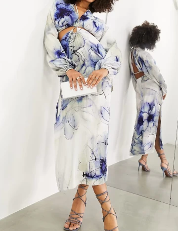 Rochie medie ASOS, albastru Albastru
