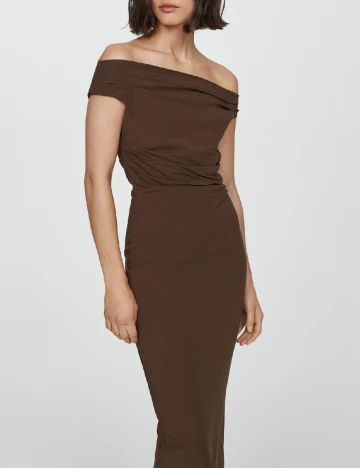 Rochie medie Mango, maro