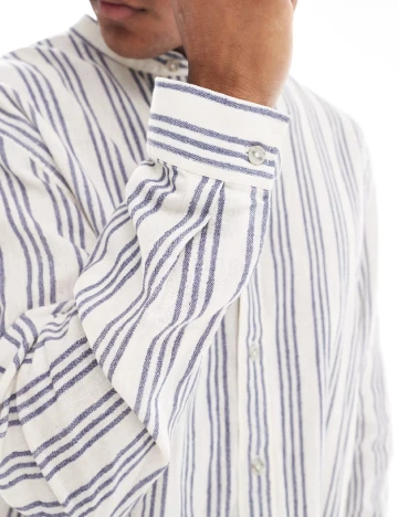 Camasa Pull&Bear, ecru Alb