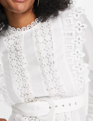 Rochie scurta ASOS, alb Alb