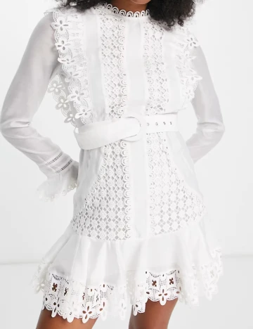 Rochie scurta ASOS, alb Alb