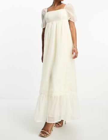 
						Rochie lunga Collective The Label, ecru
