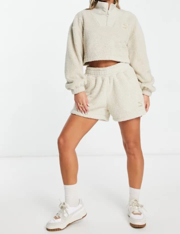 Pantaloni scurti Puma, bej Crem