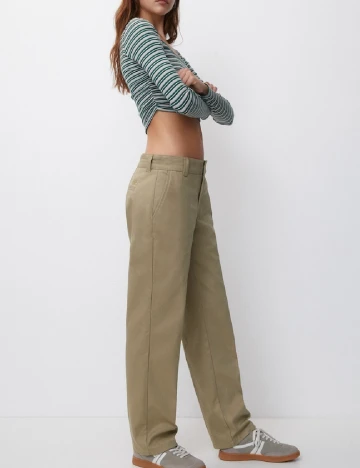 Pantaloni Pull&Bear, kaki
