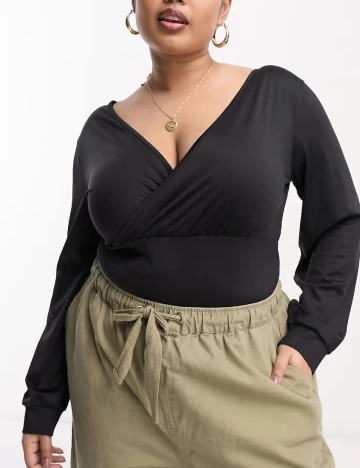 Body Threadbare Plus Size, negru