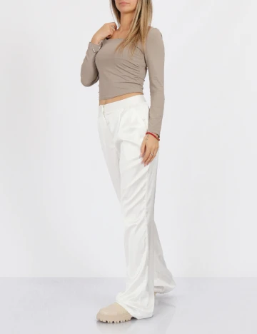 Pantaloni extro&vert, alb Alb