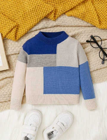 Pulover Shein Kids, albastru