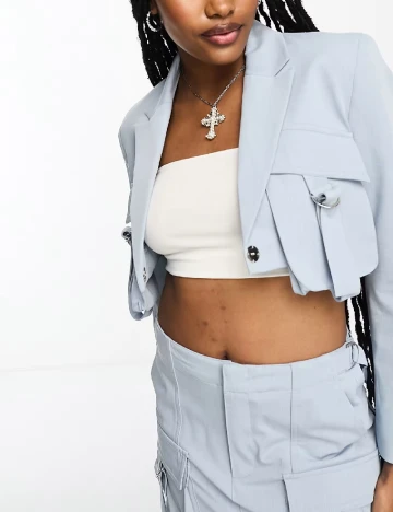 Sacou Bershka, albastru
