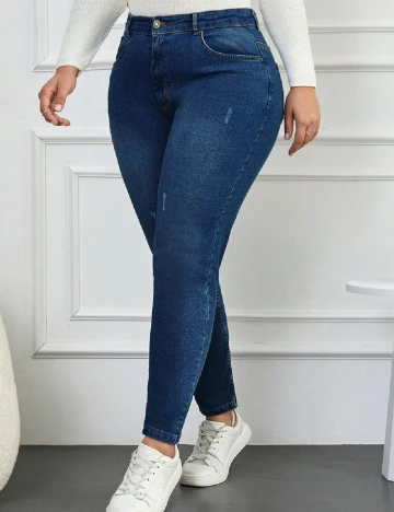 Blugi SHEIN CURVE, bleumarin