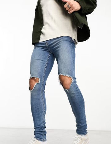 
						Blugi ASOS, albastru