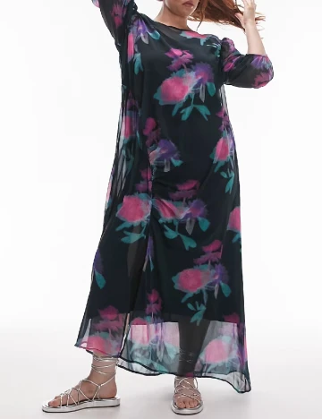 Rochie lunga Top Shop Plus Size, floral print Floral print