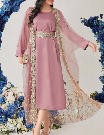 Rochie medie SHEIN, roz pudra