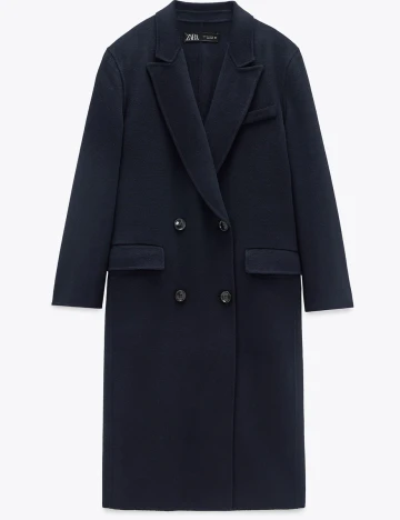 Palton Zara, bleumarin inchis, M Albastru