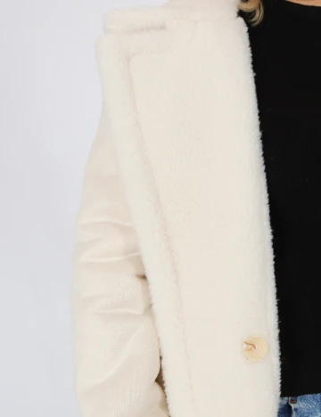 Palton reversibil No-l-ita, alb Alb