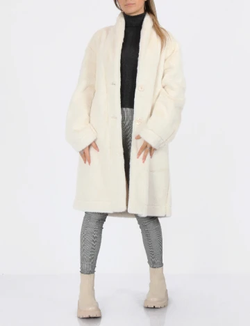 Palton reversibil No-l-ita, alb Alb