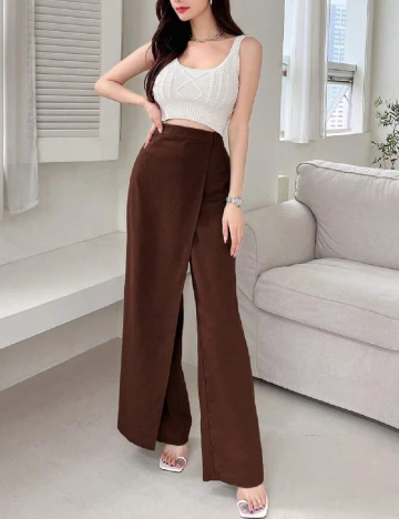Pantaloni SHEIN, maro Maro