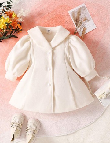 
						Palton Shein Kids, ecru