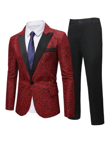 
						Costum SHEIN Plus Size Men, rosu