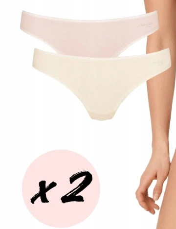 Set chiloti 2 perechi Sloggi by Triumph, crem/roz Roz