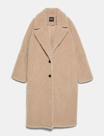 Palton Zara, crem, S