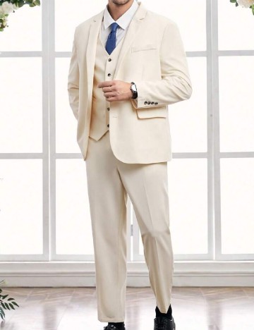 
						Costum SHEIN Plus Size Men, crem