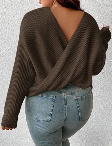 Bluza SHEIN CURVE, maro