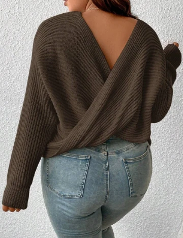 Bluza SHEIN CURVE, maro Maro