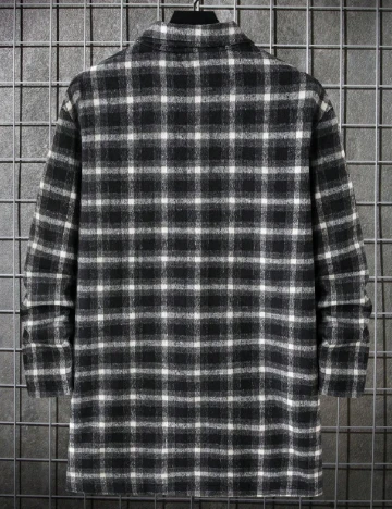 Jacheta SHEIN Plus Size Men, negru