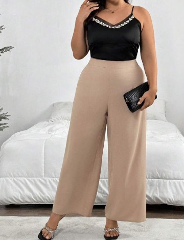 
						Pantaloni SHEIN CURVE, maro