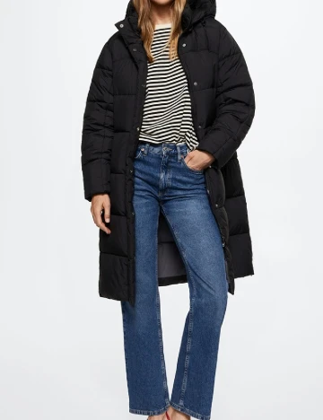 Geaca Mango, negru Negru
