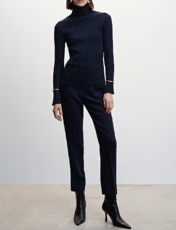 
						Pantaloni Mango, bleumarin