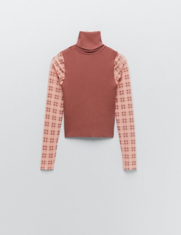 Bluza Zara, caramiziu deschis, M
