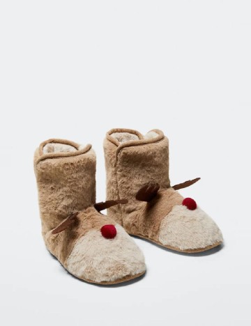 
						Papuci de Casa Mango Kids, maro