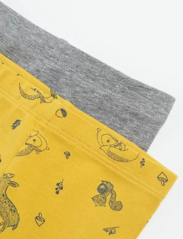 Set colanti 2 perechi Cool Club, gri/galben