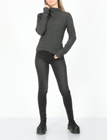 
						Bluza Only, gri inchis
