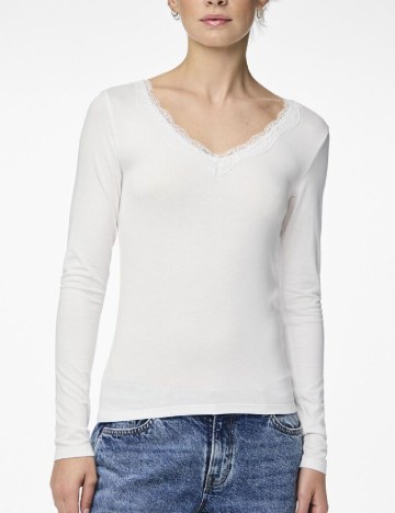 
						Bluza Pieces, alb